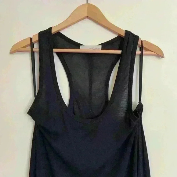 Monk & Lou | Black maxi t-shirt  dress size small - Picture 2 of 4